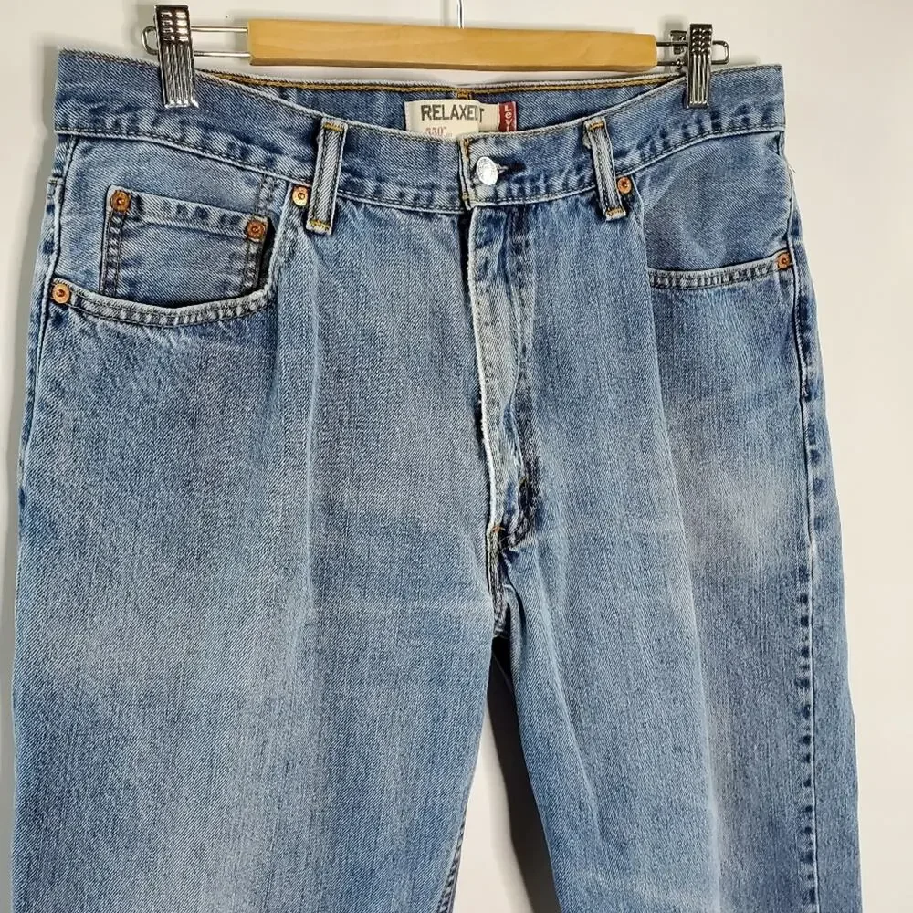 VINTAGE Levi's 550 Relaxed Fit Jeans 36x30 Denim Med Wash Straight Leg